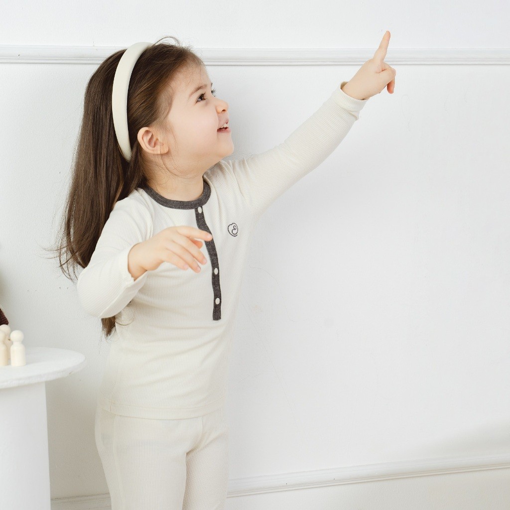 Bộ dài tay cổ trụ chất liệu mỏng nhẹ cho bé chất liệu Siro Cotton mềm mại BSR110300 | Quần áo BuBaby chính hãng
