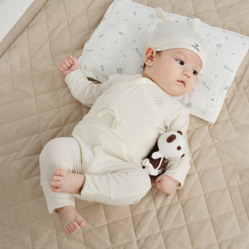 (0-6M) Bộ dài tay cài chéo chất liệu mỏng nhẹ cho bé chất liệu Siro Cotton mềm mại BSR110801 BSR110800 BSR110803