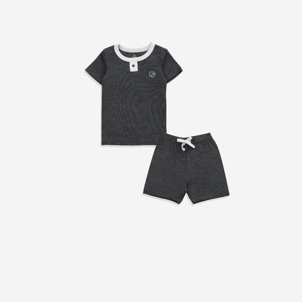 (1Y-5Y) Bộ ngắn tay cổ trụ chất liệu mỏng nhẹ cho bé chất liệu Siro Cotton mềm mại - Quần áo BuBaby BSR130301