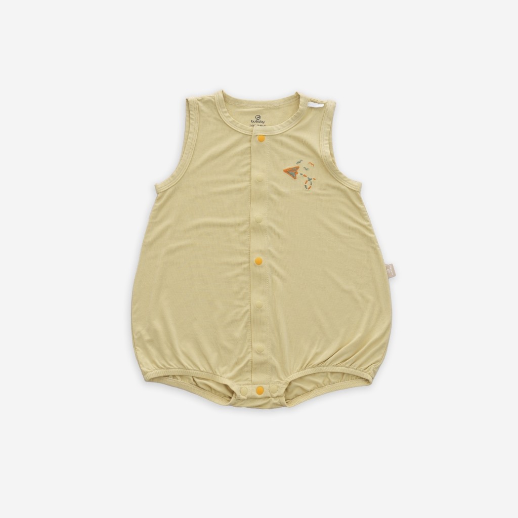 (1M-12M) Bộ đồ liền thân sát nách cài giữa cho bé sơ sinh BBB240200 - Bu baby sơ sinh - Quần áo BU Baby Bambus