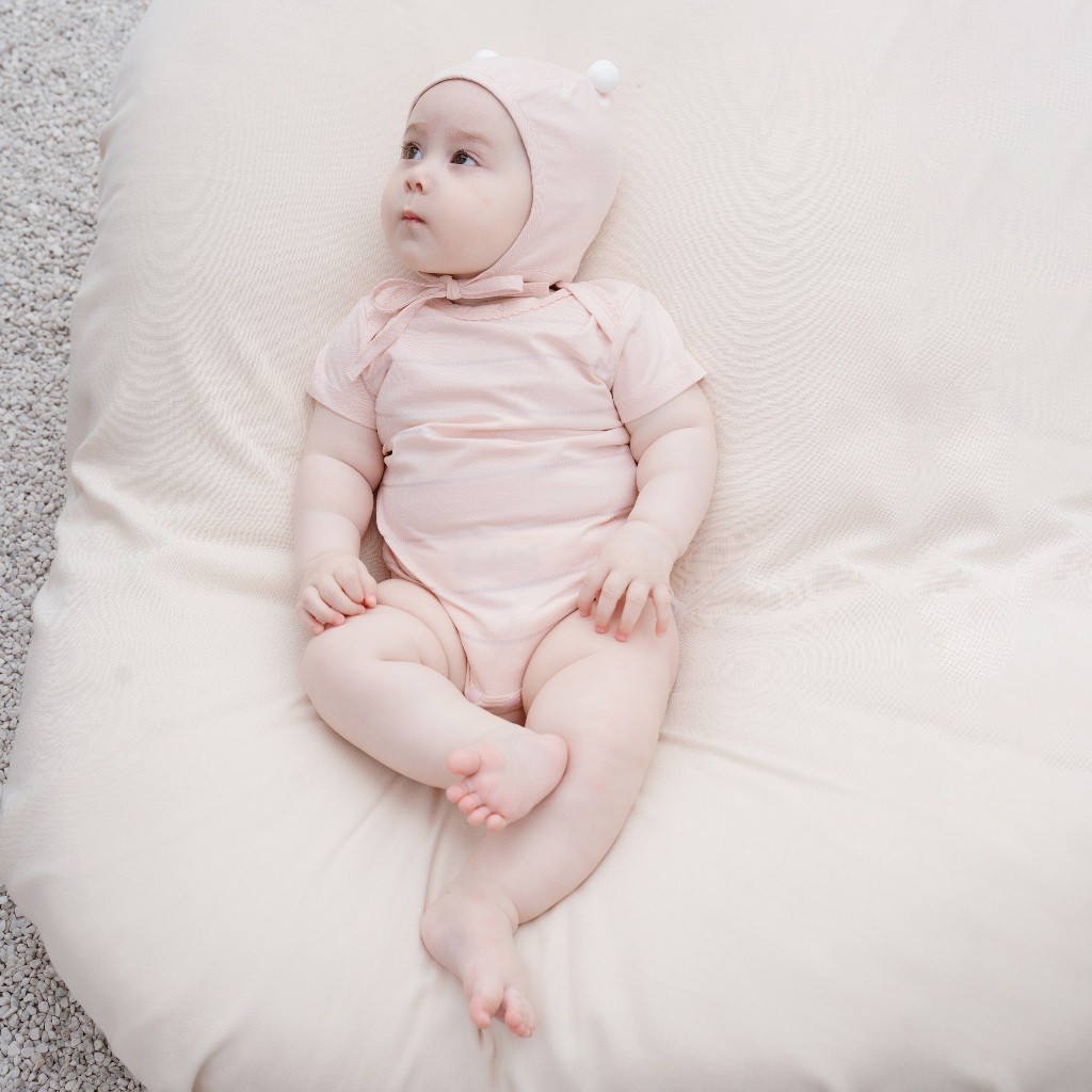 (0-12M) Bodychip ngắn tay cổ chồm Muda cho bé sơ sinh - Bu baby sơ sinh - Quần áo Bu Baby BSR230500 BBC2305MD