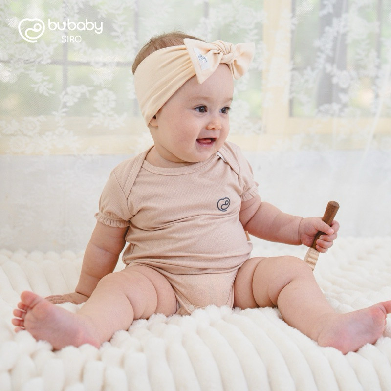 (0-12M) Bodychip ngắn tay cổ chồm Muda cho bé sơ sinh - Bu baby sơ sinh - Quần áo Bu Baby BSR230500 BBC2305MD