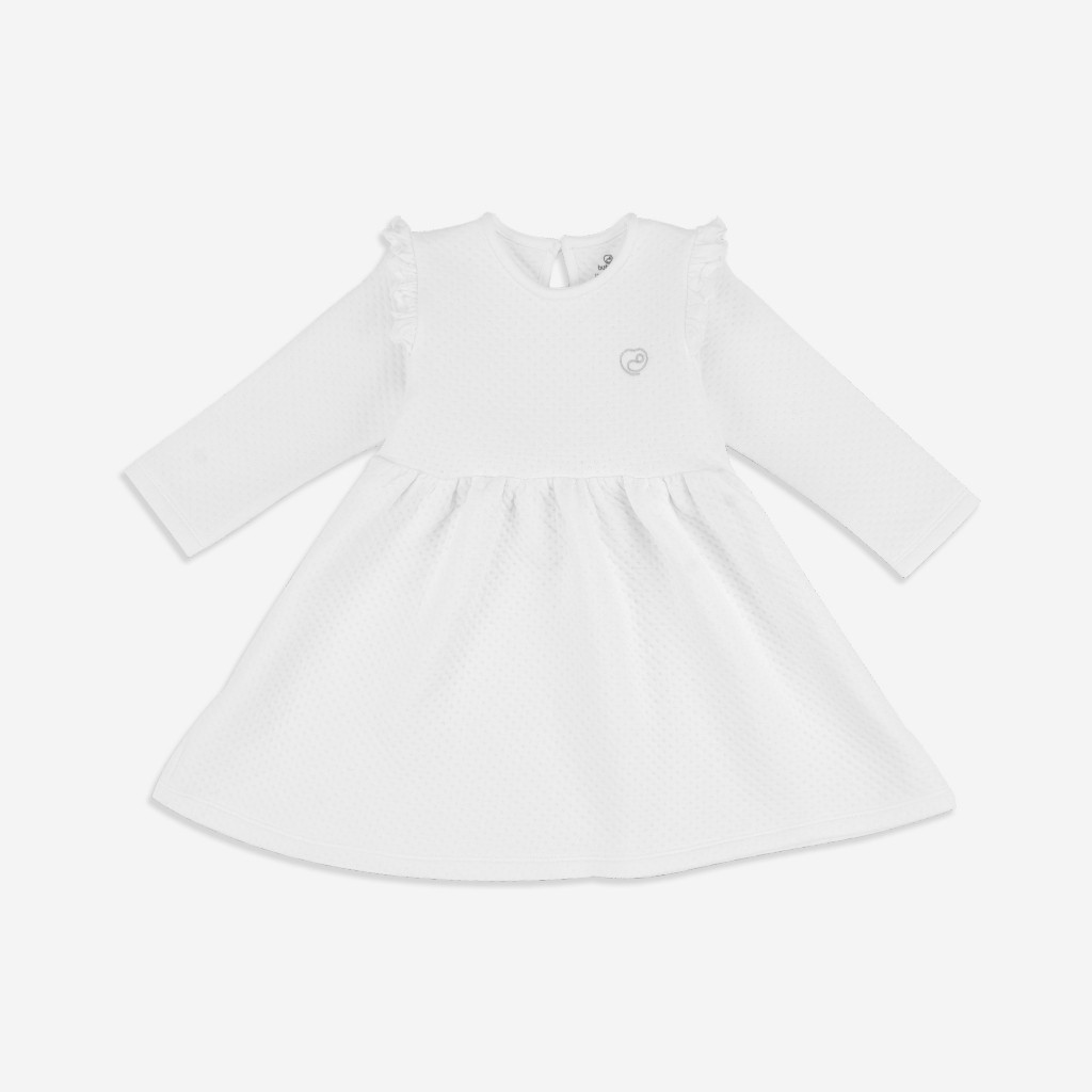 BuBaby Váy dài tay bèo ngực chần bông - BU Quilted BBS513900 | Bu Baby Chính Hãng