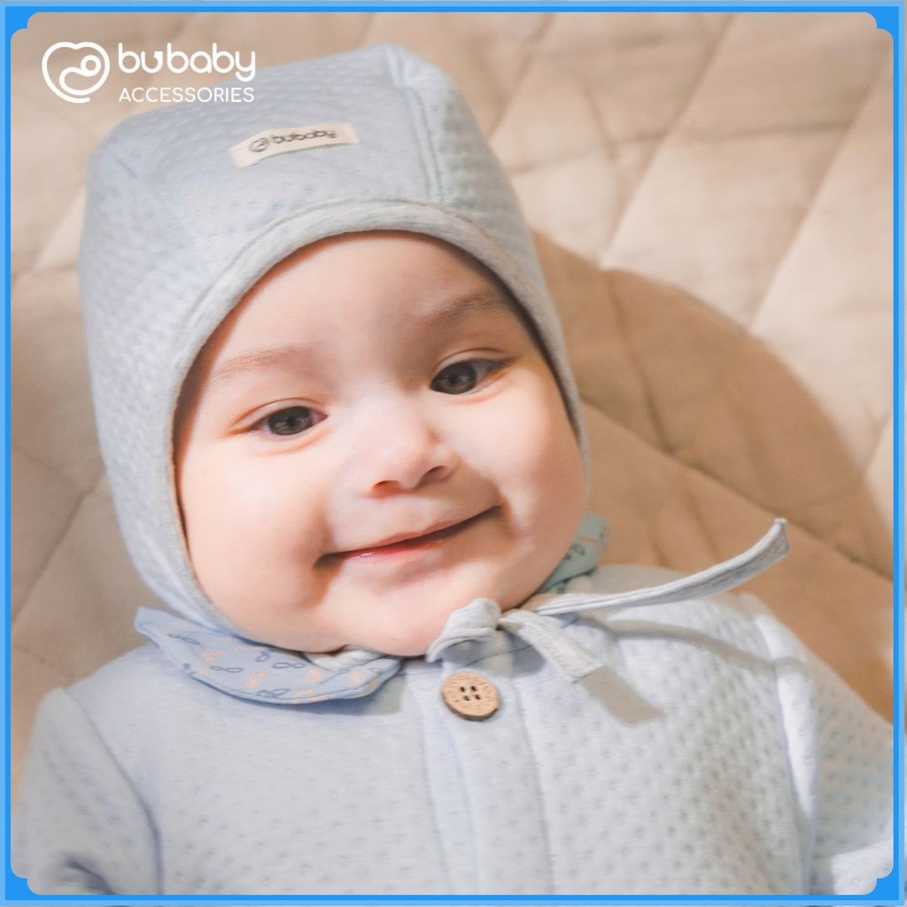 (1-6M) Mũ Buộc dây bonnet Quilted ABS194301 |Quần áo BU chính hãng