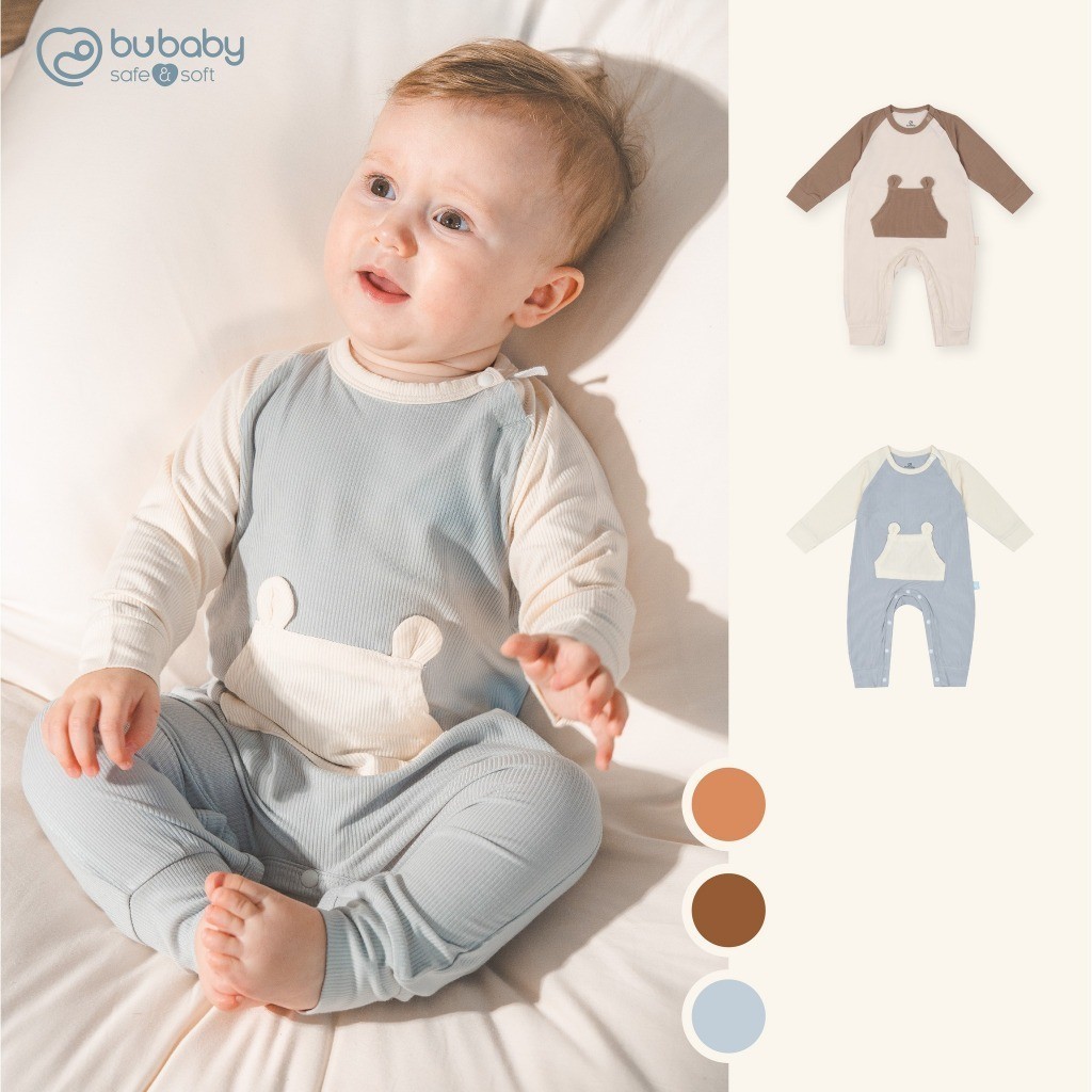 (1-12M) Body dài tay cho bé sơ sinh Bubaby - Tổng hợp body dài tay cho bé - Bubaby sơ sinh –  Bubaby chính hãng