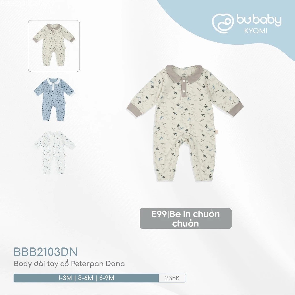 (1-12M) Body dài tay cho bé sơ sinh Bubaby - Tổng hợp body dài tay cho bé - Bubaby sơ sinh –  Bubaby chính hãng
