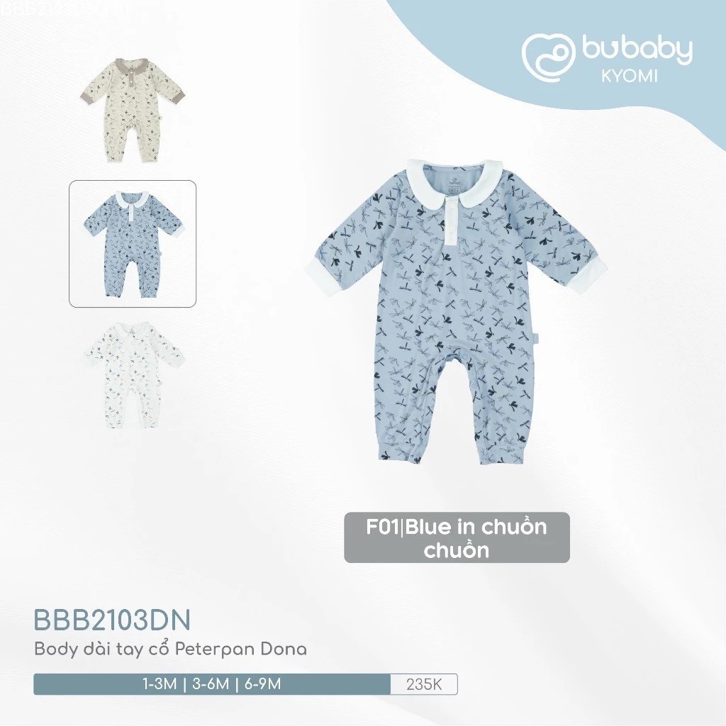 (1-12M) Body dài tay cho bé sơ sinh Bubaby - Tổng hợp body dài tay cho bé - Bubaby sơ sinh –  Bubaby chính hãng