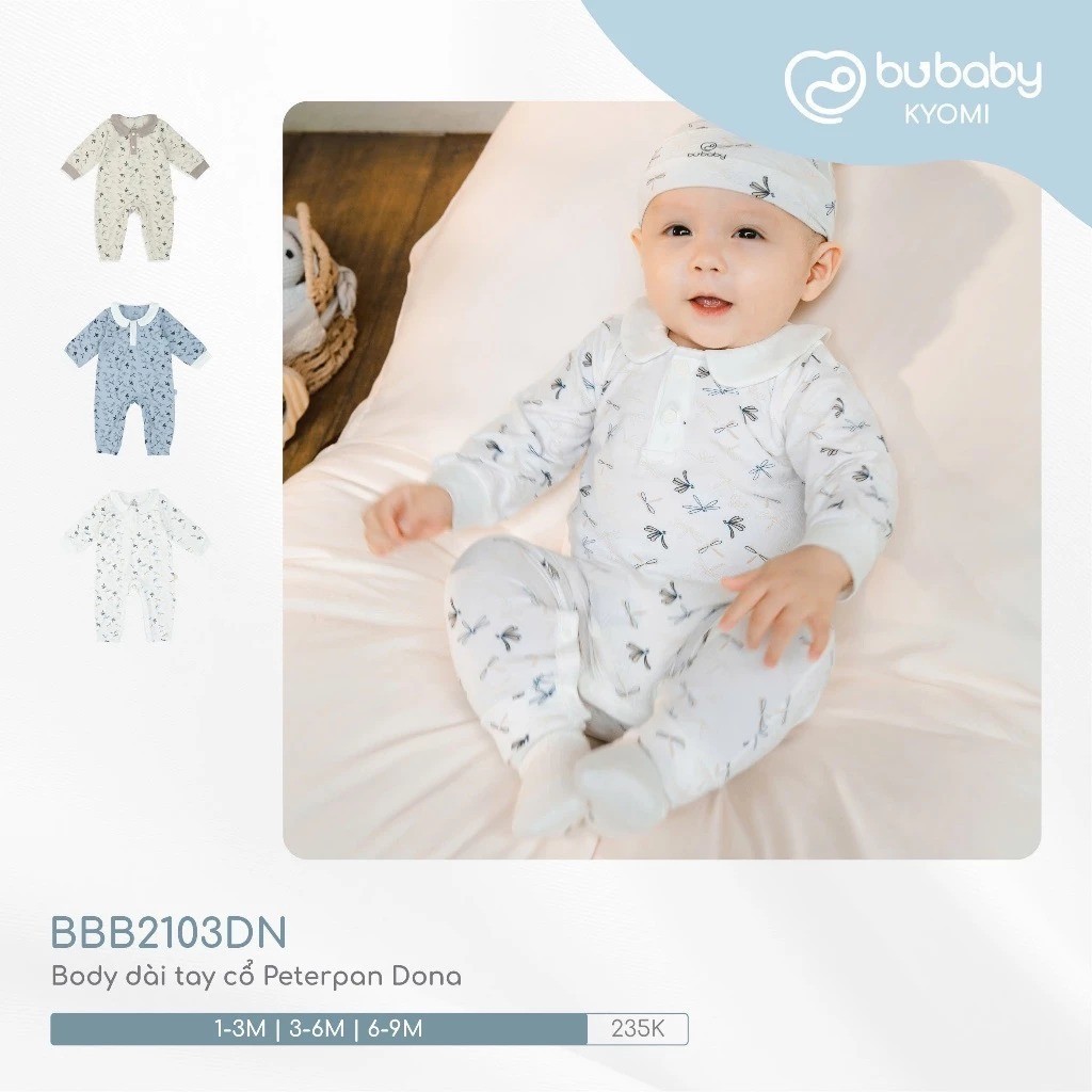 (1-12M) Body dài tay cho bé sơ sinh Bubaby - Tổng hợp body dài tay cho bé - Bubaby sơ sinh –  Bubaby chính hãng