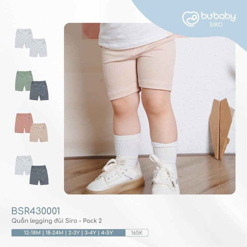 (1M-5Y) Combo 2 quần legging đùi BSR430002 BSR430003 - Bu baby Siro - Bu baby bé trai - Bu baby bé gái Quần áo Bu baby B
