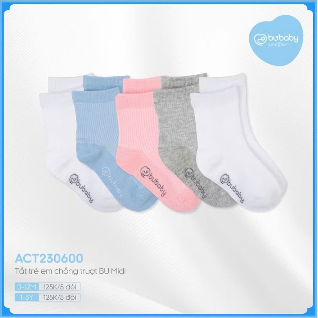 (1-5Y) Bubaby - Tất trẻ em Midi Bu baby - Tất Bubaby chính hãng - Tất cho bé