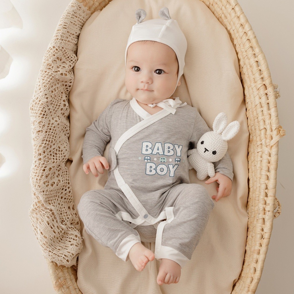 Set quà tặng cao cấp dành cho bé 100% sợi tự nhiên - Kèm hộp quà tặng bubaby - Set quà sơ sinh Bubaby - Gift Set Bubaby