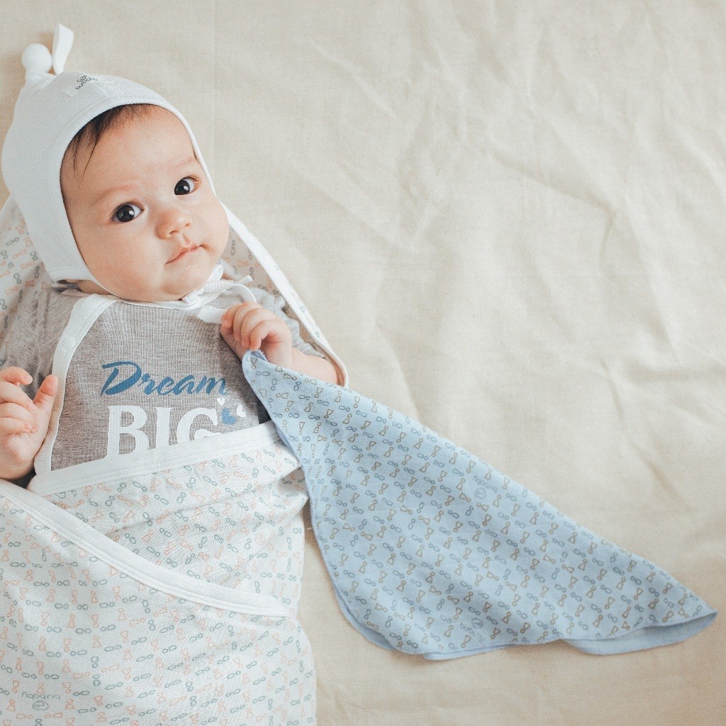 Set 3 khăn mặt Muslin mềm mại, thấm hút dành cho bé AMU100002 | BuBaby chính hãng