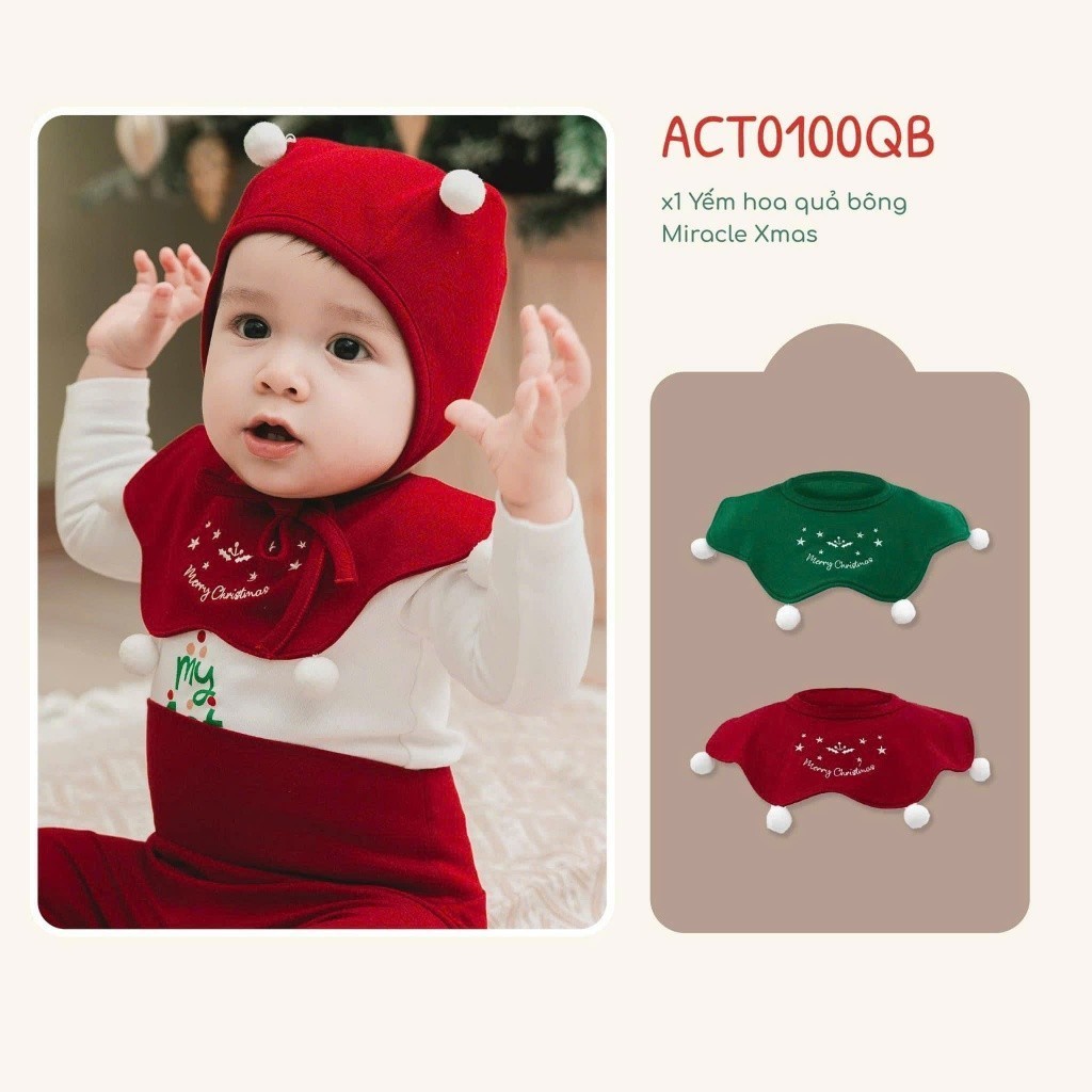 (0-18M) Bộ giáng sinh cho bé Bubaby - Kèm hộp quà tặng - Set quà noel cute cho bé - Bộ đồ Noel cho bé Quà noel cho bé