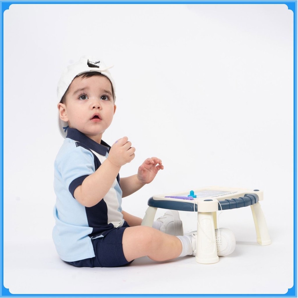 (6-9M) Áo Polo Cộc Tay, Dài tay BPN330301 cho bé trai, bé gái chất liệu Sợi Tre Cotton cao cấp BU Baby | Chính hãng