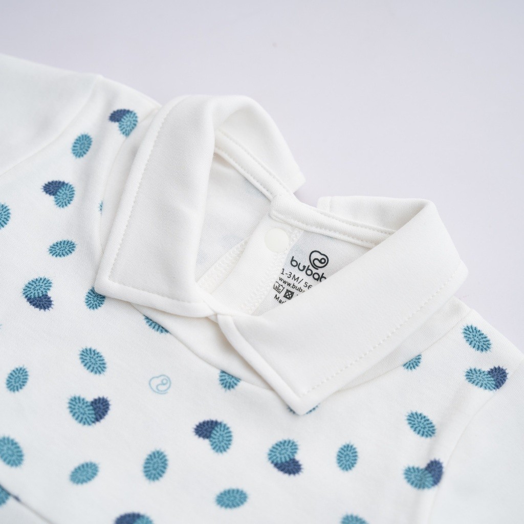 (NB-12M) Body đồ liền thân dài tay cổ Peterpan Gloute mùa Thu êm cho bé BU Cotton BCT210302| BU Baby chính hãng