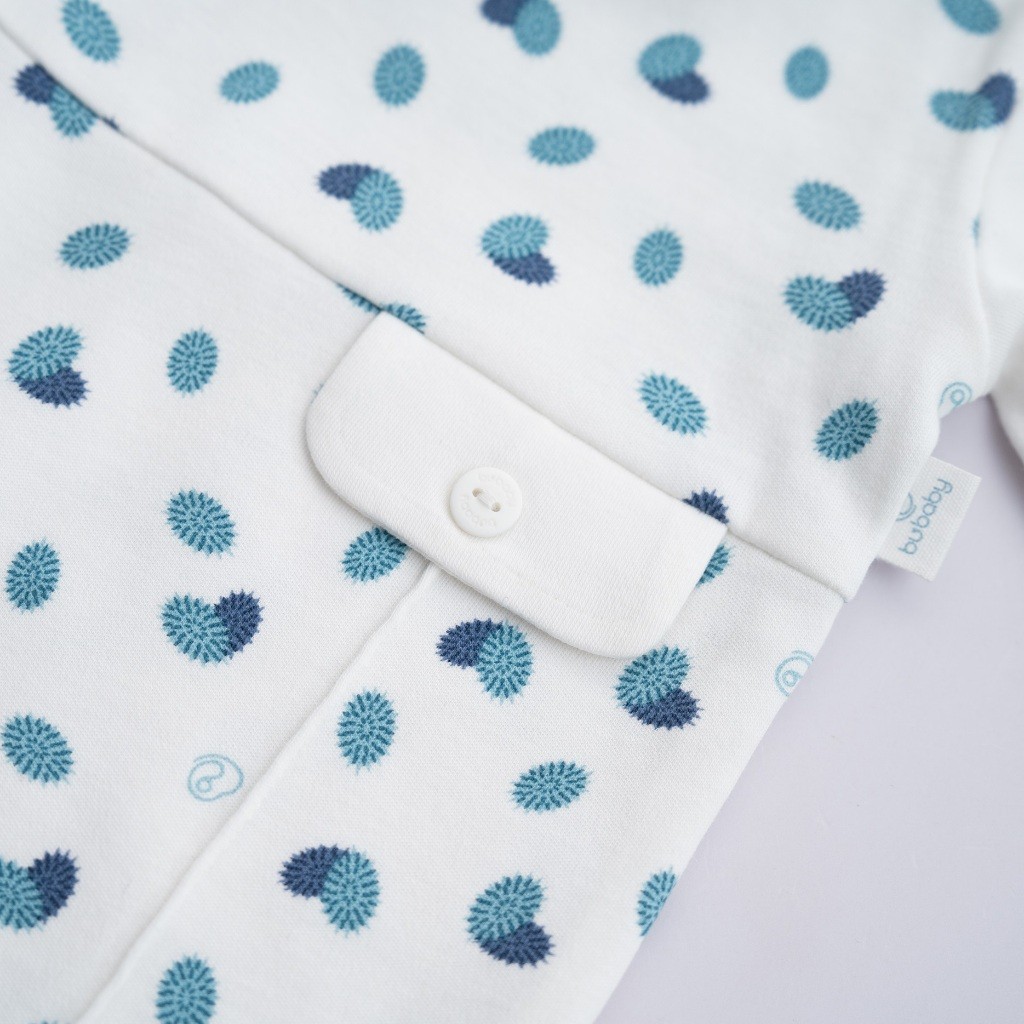 (NB-12M) Body đồ liền thân dài tay cổ Peterpan Gloute mùa Thu êm cho bé BU Cotton BCT210302| BU Baby chính hãng