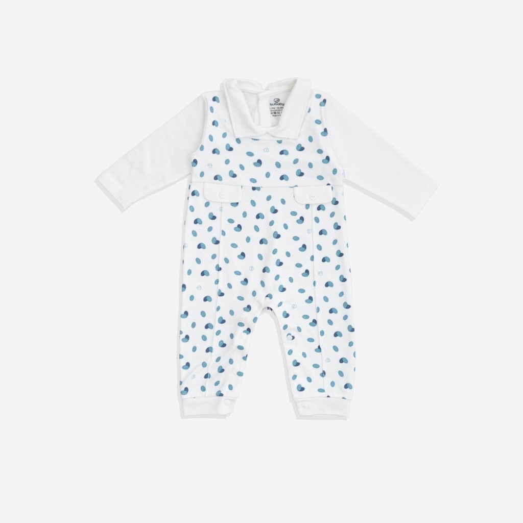 (NB-12M) Body đồ liền thân dài tay cổ Peterpan Gloute mùa Thu êm cho bé BU Cotton BCT210302| BU Baby chính hãng
