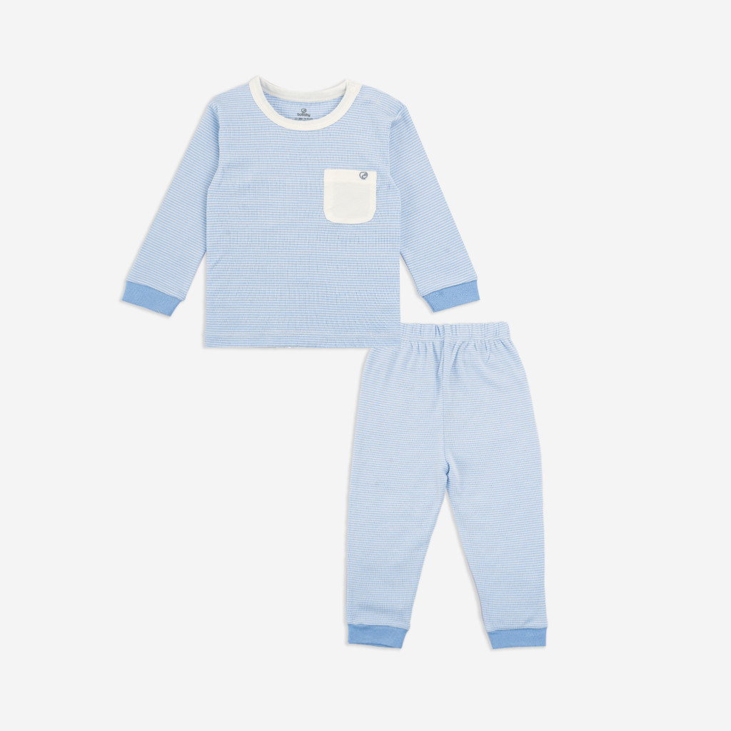 (12M-4Y) Bộ dài tay cài vai BuBaby cho bé chất liệu sợi tre cotton - Bamco BBC110104 | Quần áo chính hãng