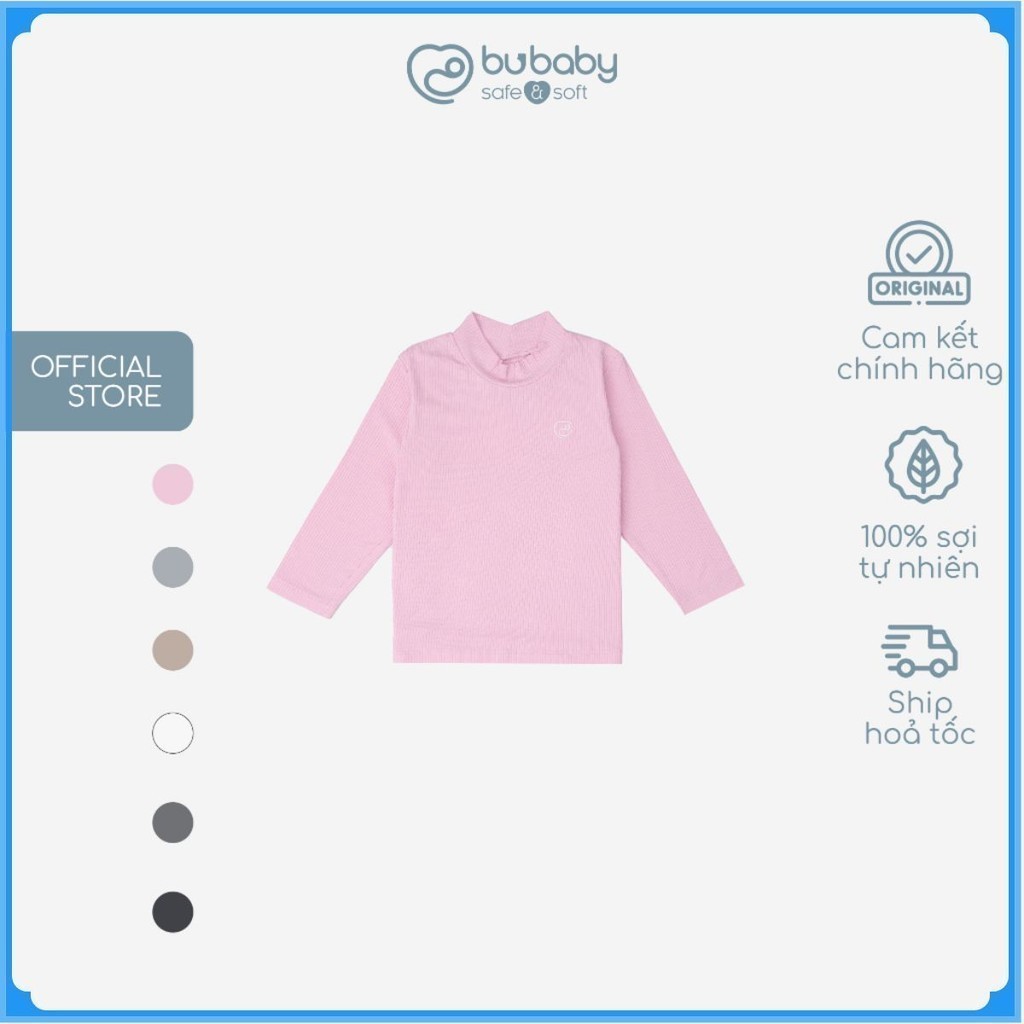 (12M-4Y) Áo dài tay cao cổ BU Baby cho bé chất liệu sợi gỗ sồi - Molist BMD310902 | Quần áo Bubaby chính hãng