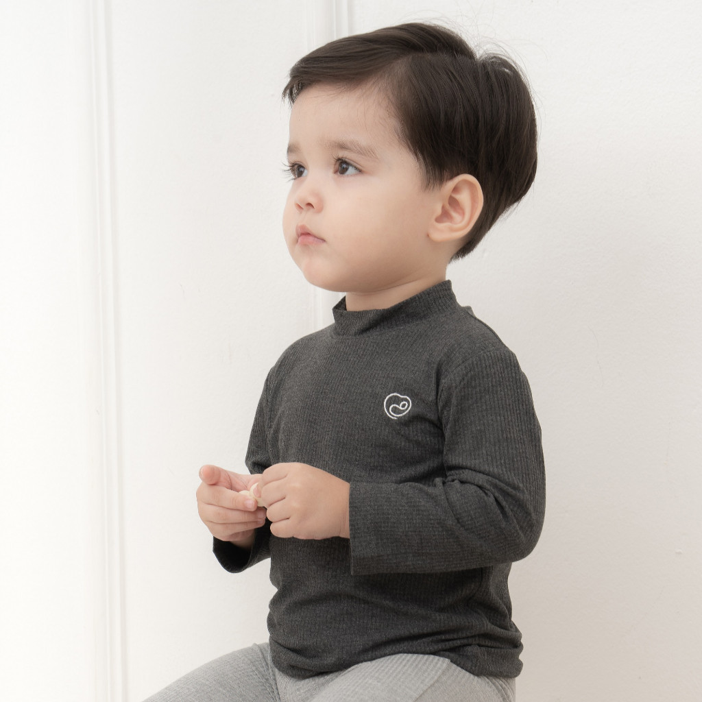 (12M-4Y) Áo dài tay cao cổ BU Baby cho bé chất liệu sợi gỗ sồi - Molist BMD310902 | Quần áo Bubaby chính hãng