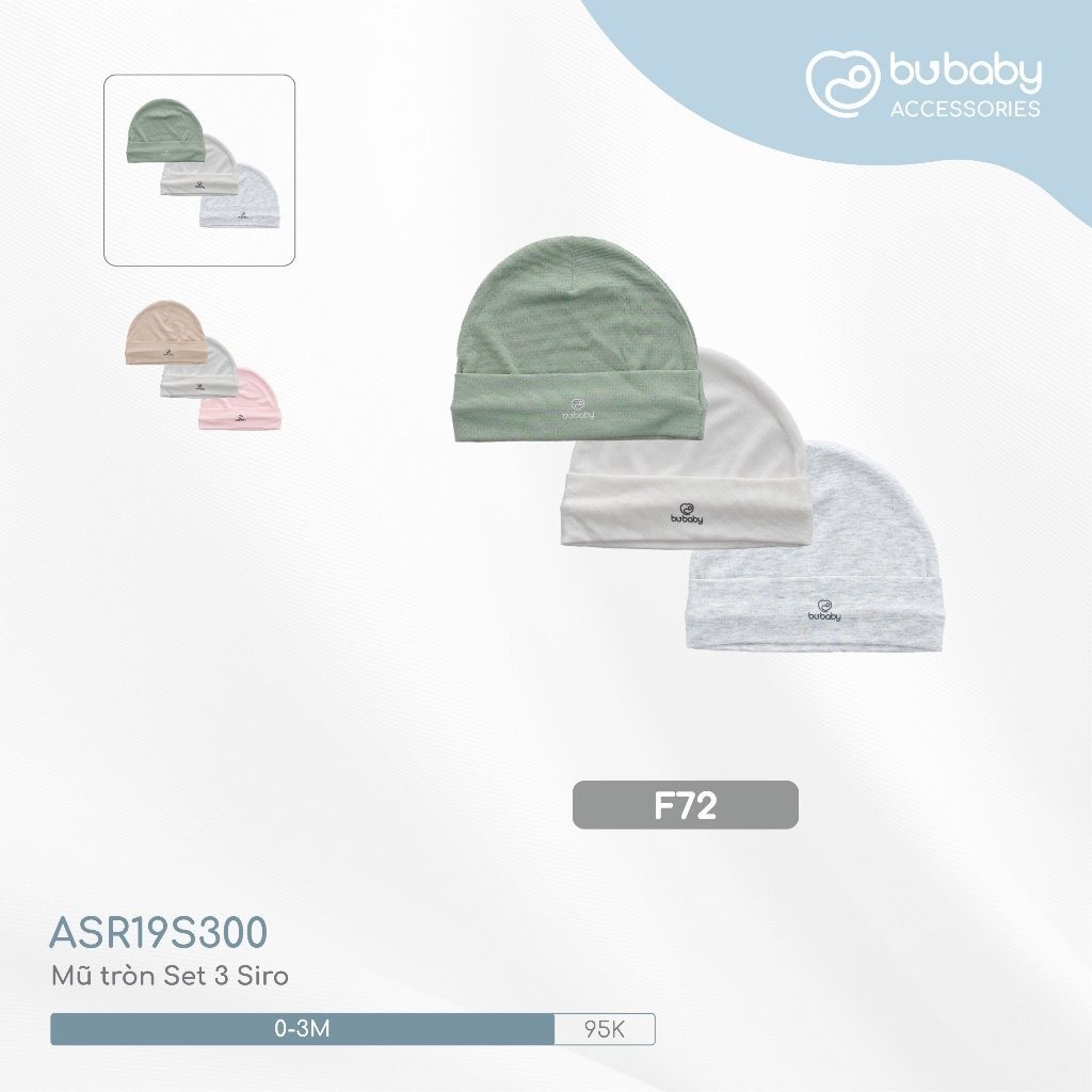 Mũ sơ sinh cho bé - Mũ tròn ASR19S300 ABB192200 ASR192200 ABB1922NS - Bu baby sơ sinh - Mũ sơ sinh BuBaby