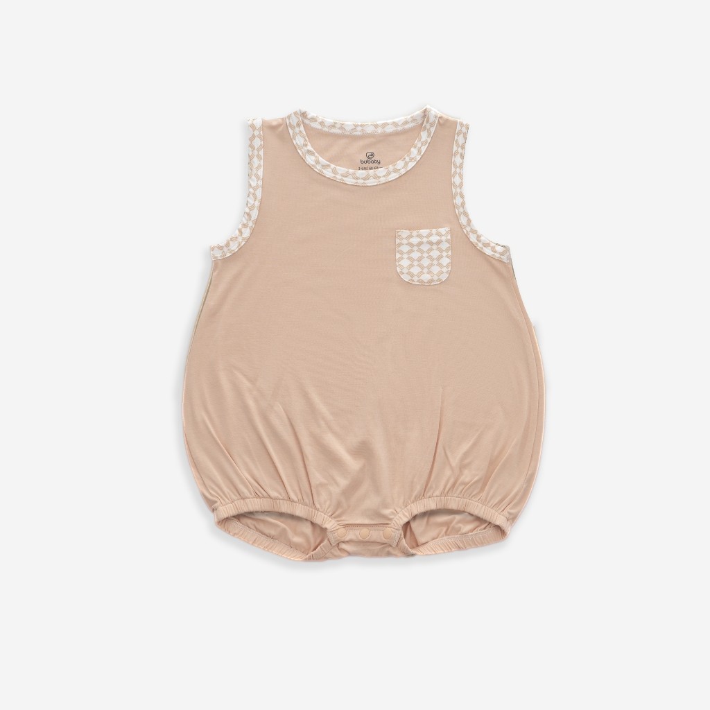 (1M-12M) Bộ đồ liền thân sát nách cổ tròn Túi ốp Bambus Iconic 2 - Bambus BBB2404A1 | Quần áo chính hãng BuBaby