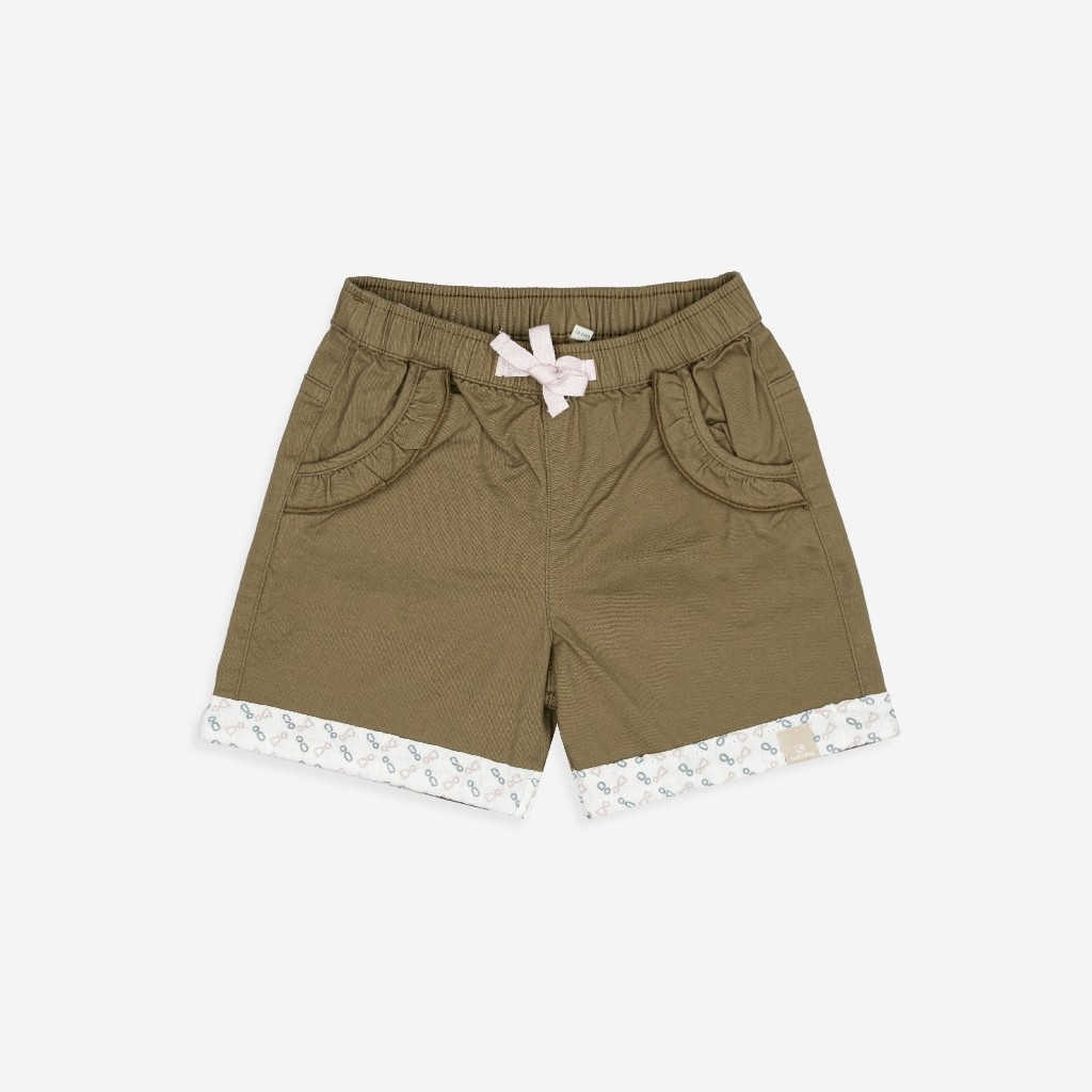 BuBaby Quần đùi bé gái túi bèo cách điệu cho bé từ 1 đến 5 tuổi - Pure Cotton BCT4331TB | Bu Baby Chính Hãng