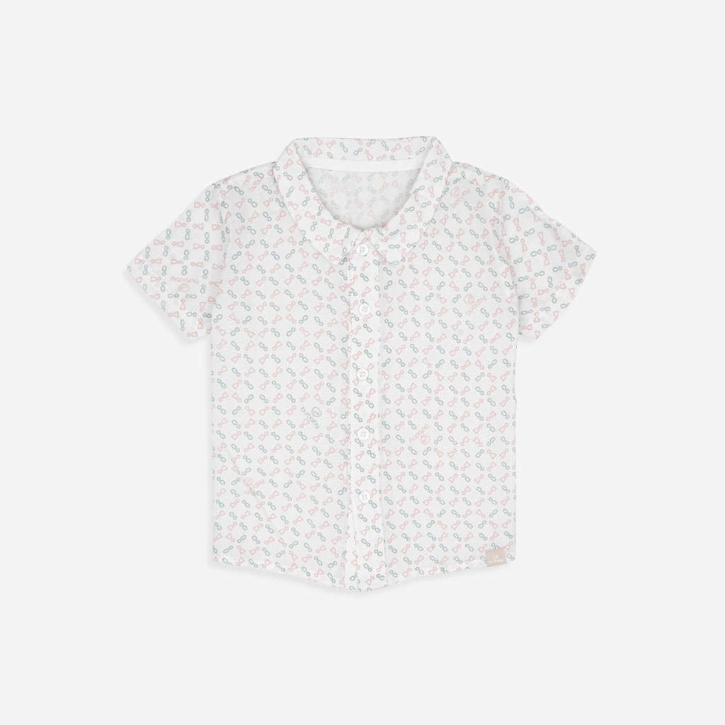 BuBaby (1Y-5Y) Áo sơ mi ngắn tay lịch sự, thanh lịch - Bu Baby bé trai - bé gái - Quần áo Bu Baby Pure Cotton BCT334100