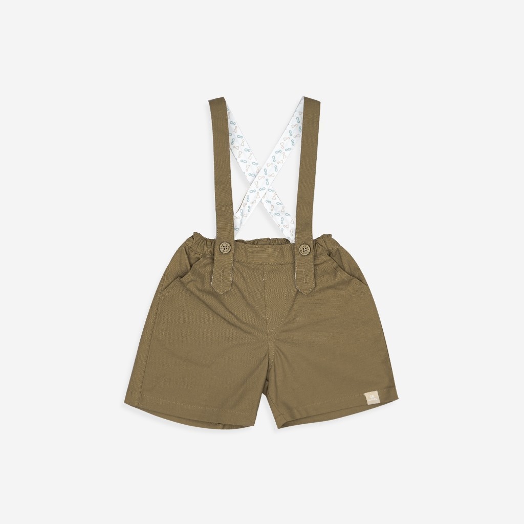 BuBaby (1Y-5Y) Quần đùi yếm bé trai mềm mại - Yếm Bu Baby - Quần áo Bu Baby Pure Cotton BCT433201