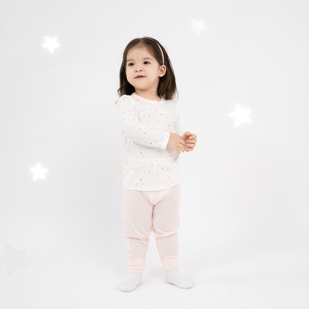 BuBaby Bộ quần áo dài tay cài vai Twinkle - Bambus BBB110107 | Bu Baby Chính Hãng