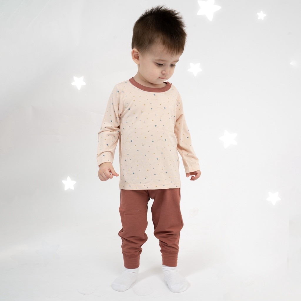 BuBaby Bộ quần áo dài tay cài vai Twinkle - Bambus BBB110107 | Bu Baby Chính Hãng