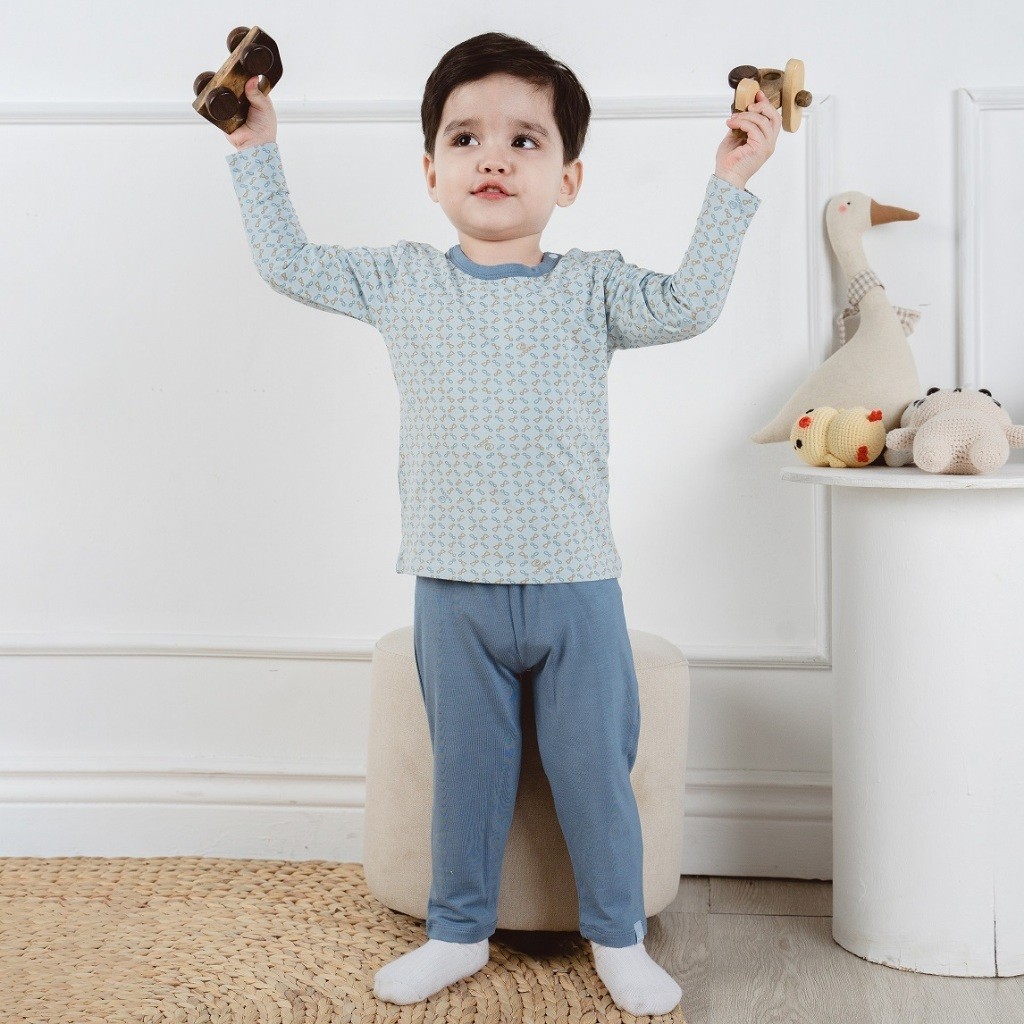 BuBaby Tổng hợp dài tay, ngắn tay cài vai sợi tre mềm mại, thoải mái cho các bé từ 12 tháng đến 5 tuổi | Quần áo Bu Baby