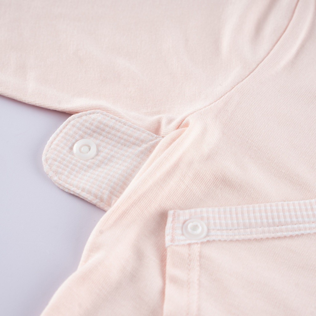 BuBaby Bộ dài tay cài chéo cho bé sơ sinh chất vải thoải mái, co giãn  - Siro BSR110802 | Bu Baby Chính Hãng