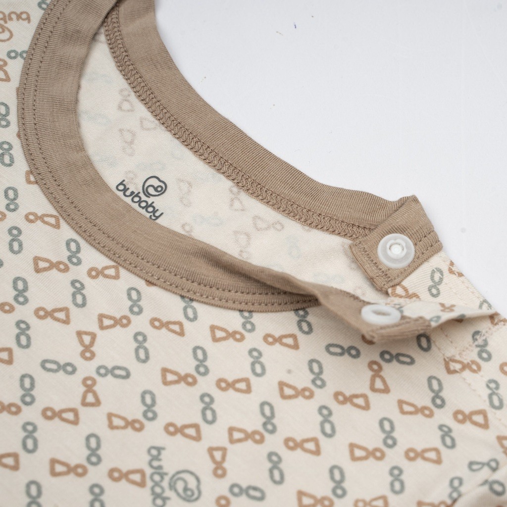 BuBaby Bộ dài tay cài vai Iconic cho bé từ 12 tháng đến 5 tuổi chất vải sợi tre - Bambus BBB1101NS | Quần áo chính hãng