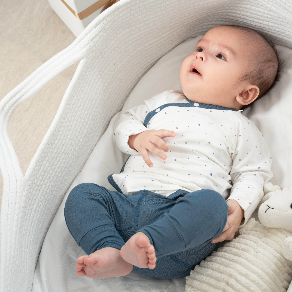 BuBaby Bộ quần áo dài tay cài chéo bao tay chân lật Glory - Bambus BBB110807 | Bu Baby Chính Hãng