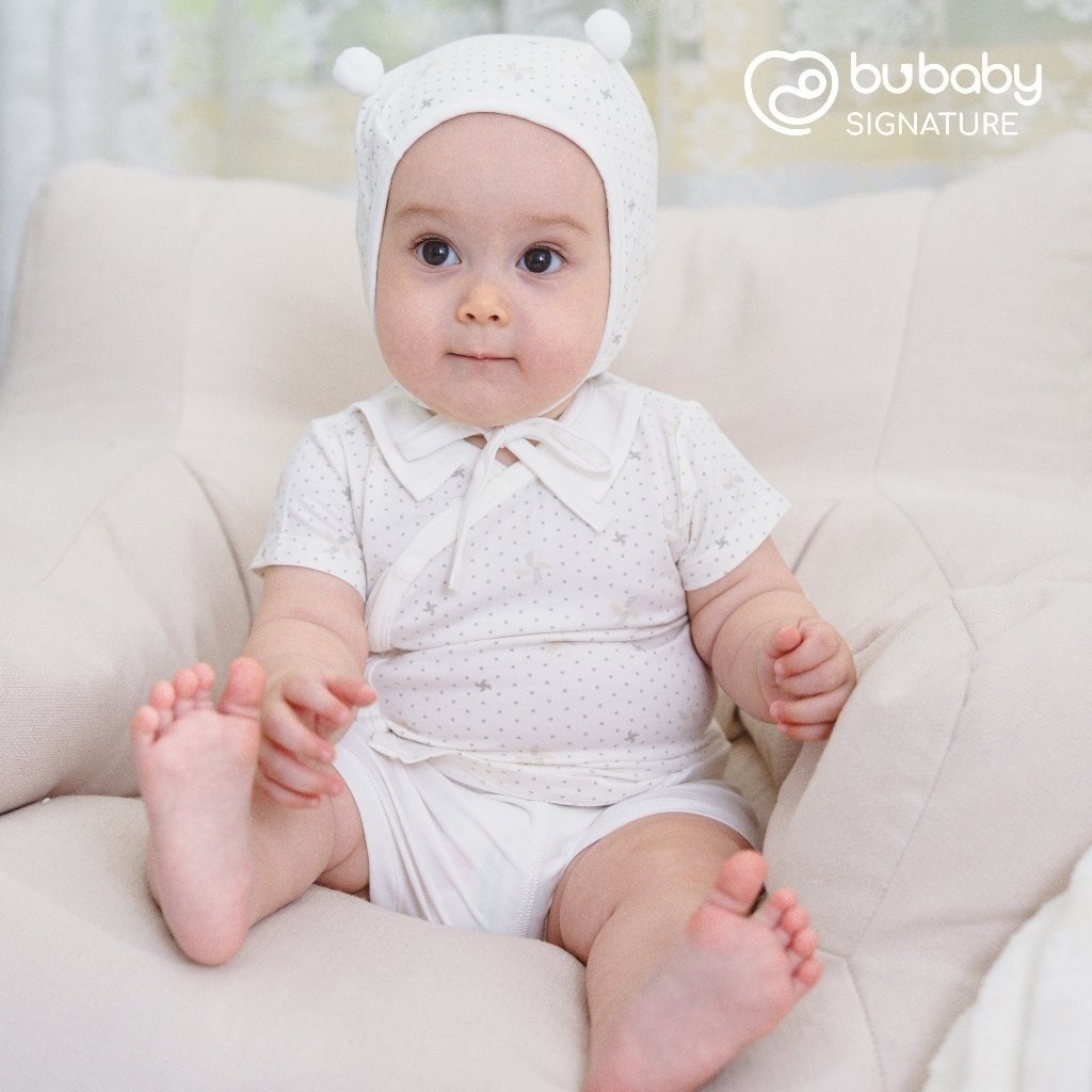 Bubaby (0-9M) Bộ ngắn tay cài chéo cổ Peter Pan Gami BBB1308PP - Bubaby sơ sinh - Bubaby chính hãng