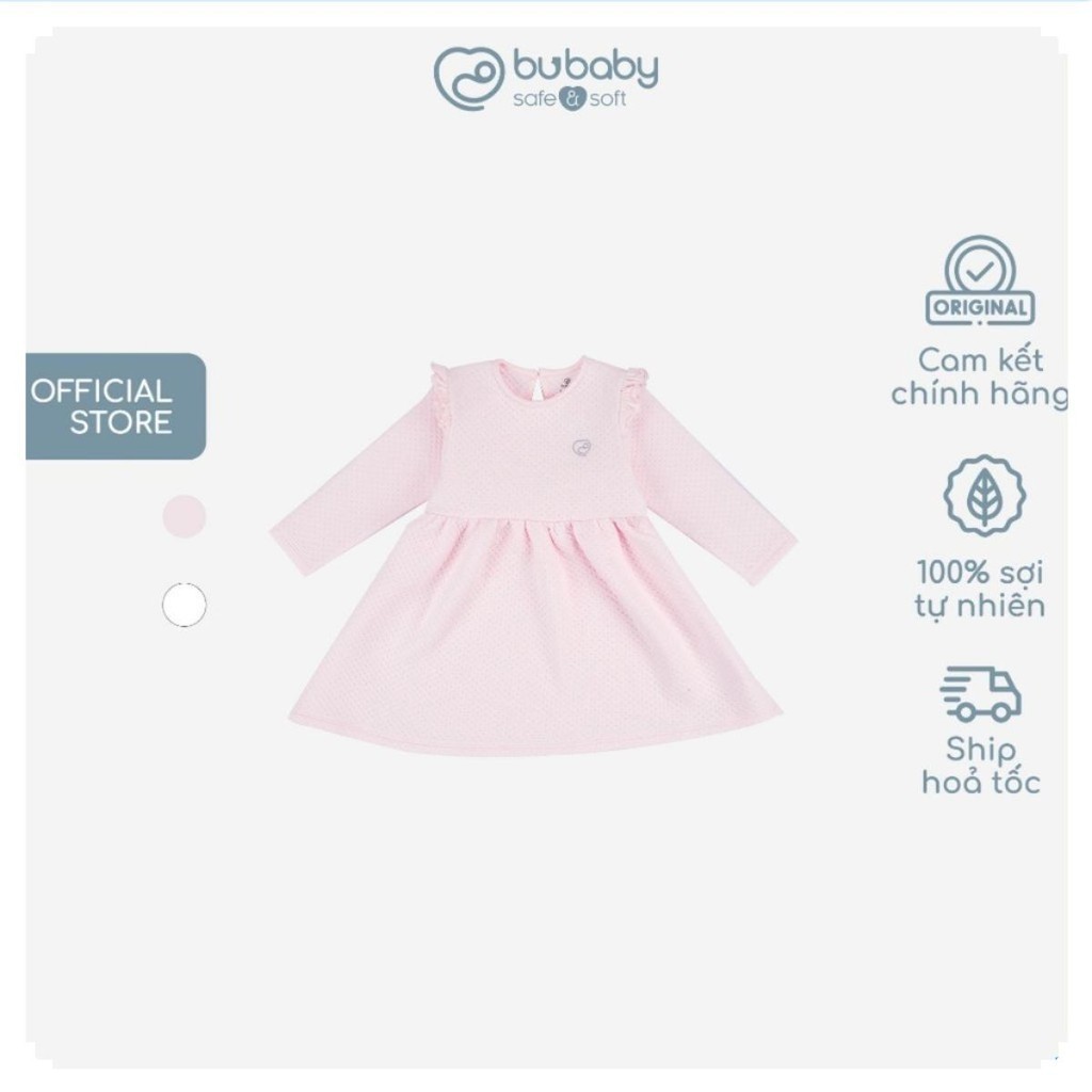 BuBaby Váy dài tay bèo ngực chần bông - BU Quilted BBS513900 | Bu Baby Chính Hãng