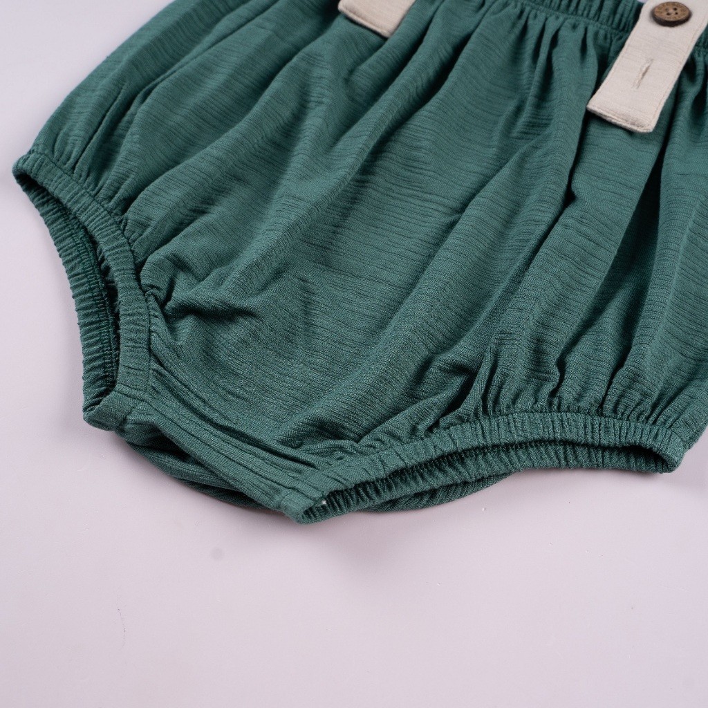 BuBaby Set Quần yếm kèm áo ngắn tay và mũ bé trai Mimo cho bé từ 6 đến 24 tháng- GMC603201 | Bu Baby Chính Hãng