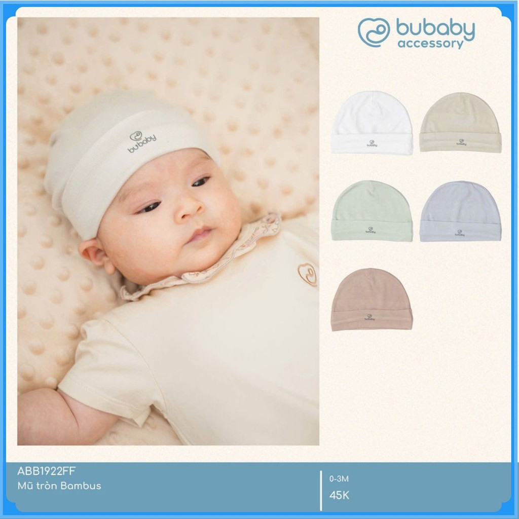 (0-3M) Mũ tròn Bambus cho bé trai, bé gái sơ sinh - Bambus ABB1922FF | Phụ kiện chính hãng