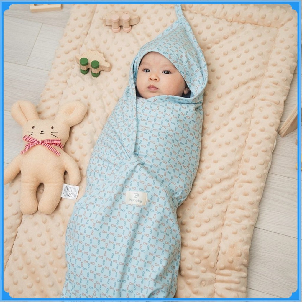 (Freesize) Chăn ủ có mũ Iconic 1 Cotton ACT0817IM | Phụ kiện BU Baby chính hãng