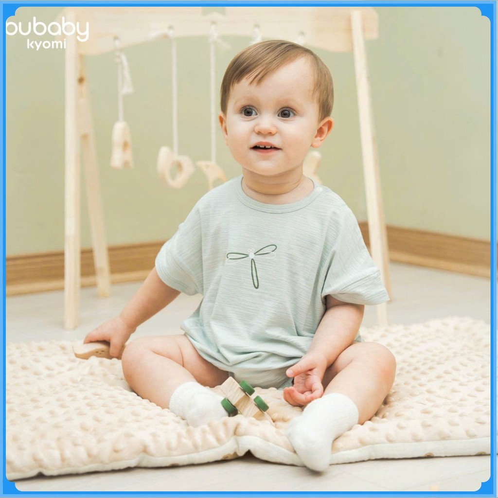 (1M-12M) Body chip ngắn tay cài vai Cotton Slub Dona - BCT230103 | Quần áo BU Baby chính hãng