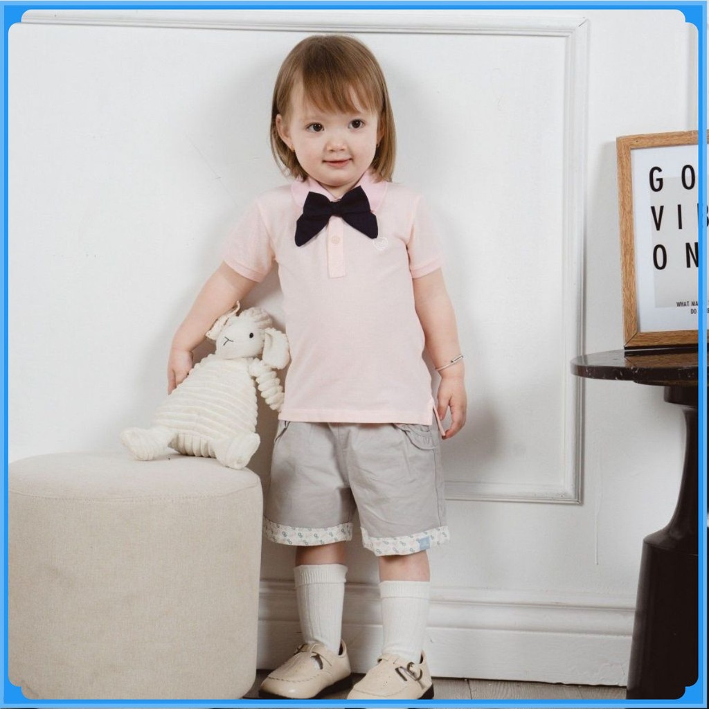 (12M-5Y) Quần short, Quần đùi túi bèo Kaki cho bé gái - BCT4331TB | Quần áo BU Baby chính hãng