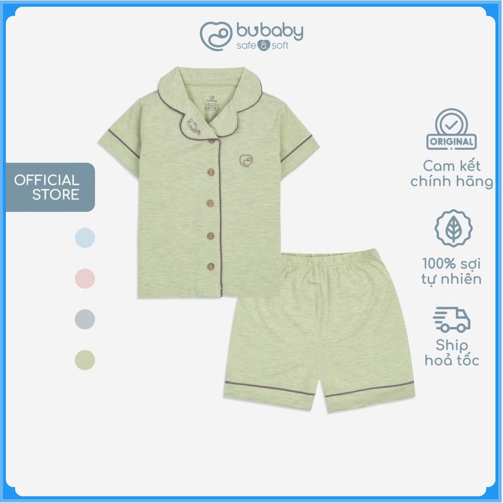 (12M-5Y) Bộ Quần Áo Bubaby cho bé mặc nhà, Bộ Pyjamas cộc tay chất liệu Sợi Tre - BBB130204 | Quần áo BU Baby chính hãng