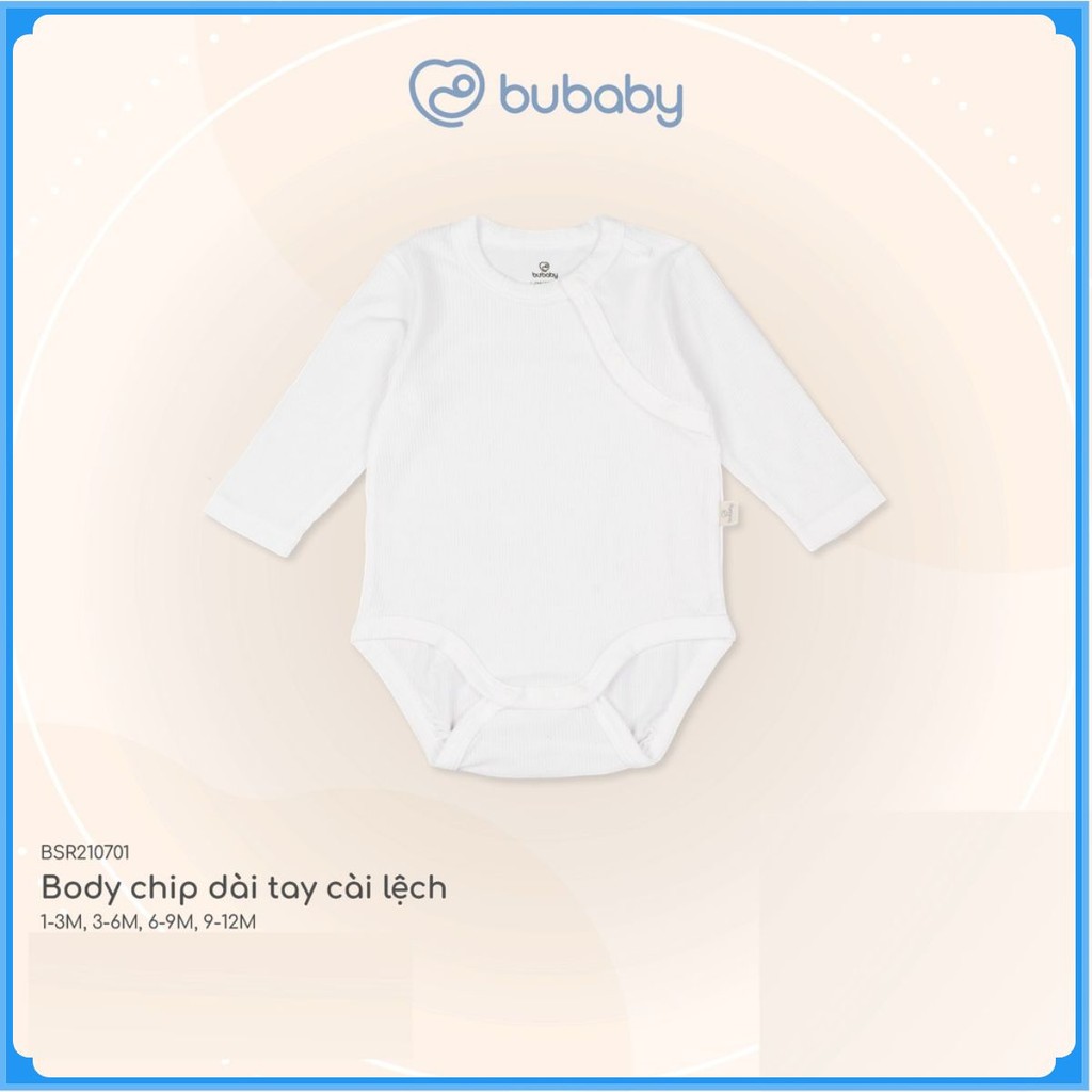 (1-12M) Body chip dài tay cài lệch Bubaby Siro BSR210701 | Quần áo BU Baby chính hãng