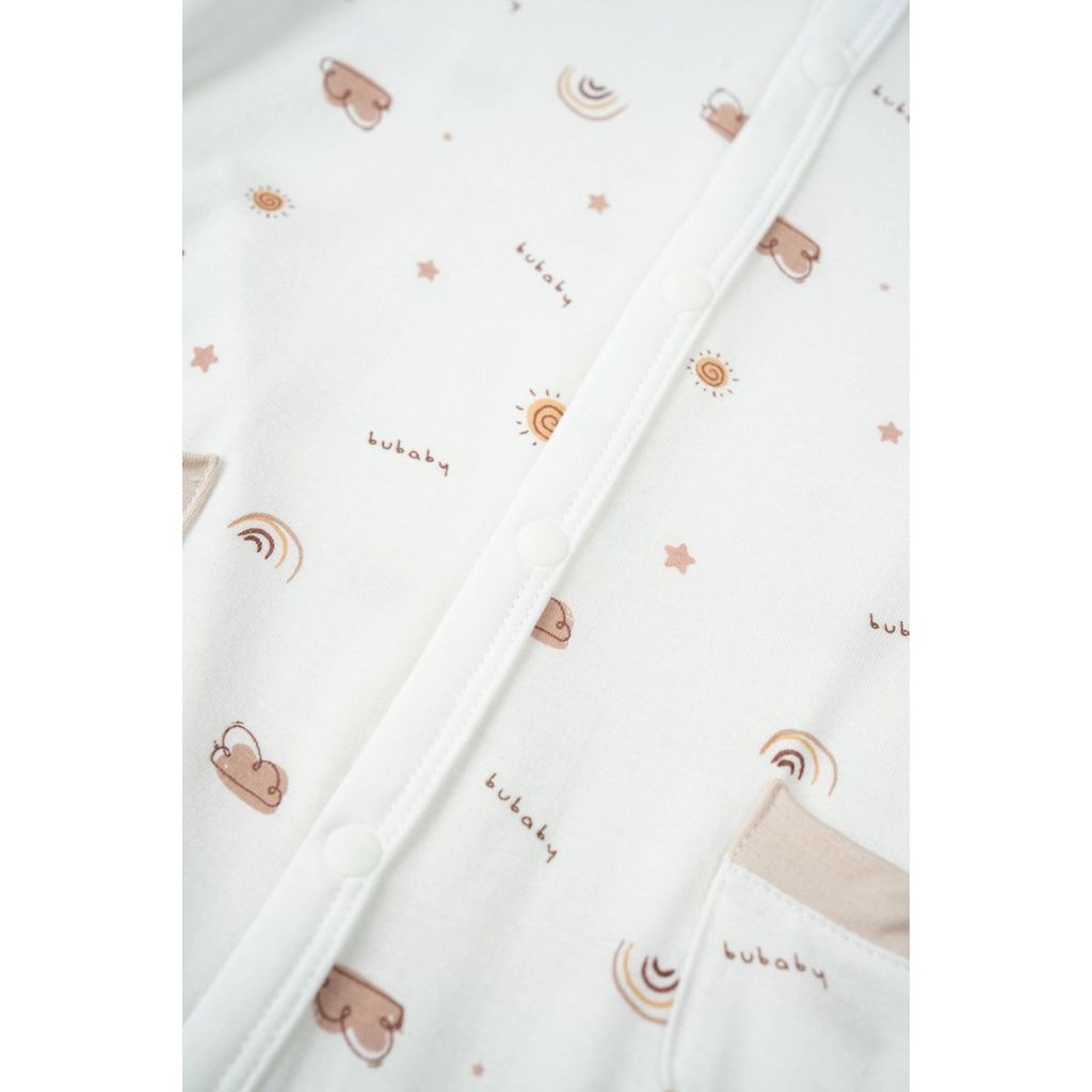 BU Baby (0M-9M) Body dài tay cài giữa Little Rainbow BU Viscose IVS2102LR | Sơ sinh chính hãng