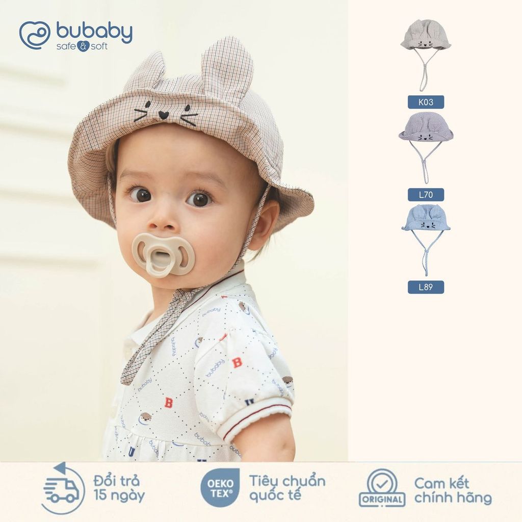 BU Baby (1M-12M) Mũ tròn tai thỏ có vành BU Cotton ACT1951V2 | Phụ kiện chính hãng