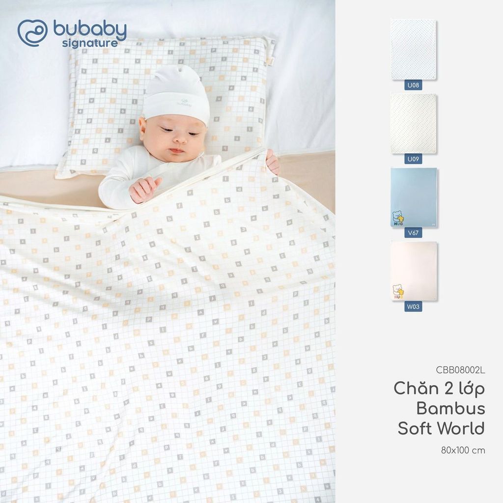 Chăn Bubaby 2 lớp Soft World Chăn Gấu nhỏ Bambus CBB0800 | Phụ kiện chính hãng