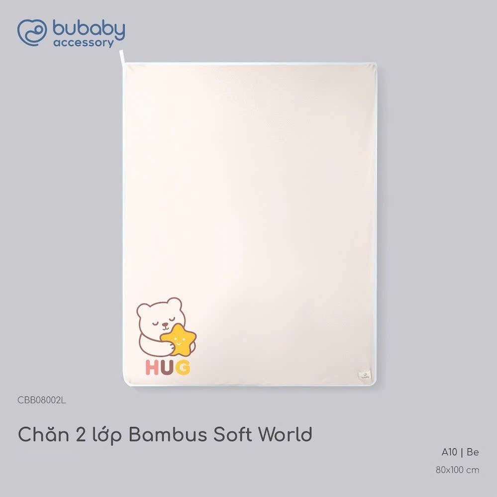 Chăn Bubaby 2 lớp Soft World Chăn Gấu nhỏ Bambus CBB0800 | Phụ kiện chính hãng