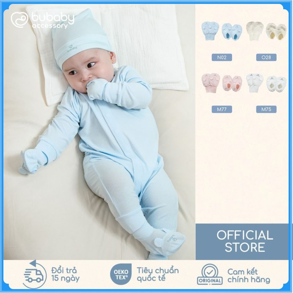 Bộ bao chân, bao tay  tai gấu  BU Baby ASR402800 | Phụ kiện Bubaby chính hãng