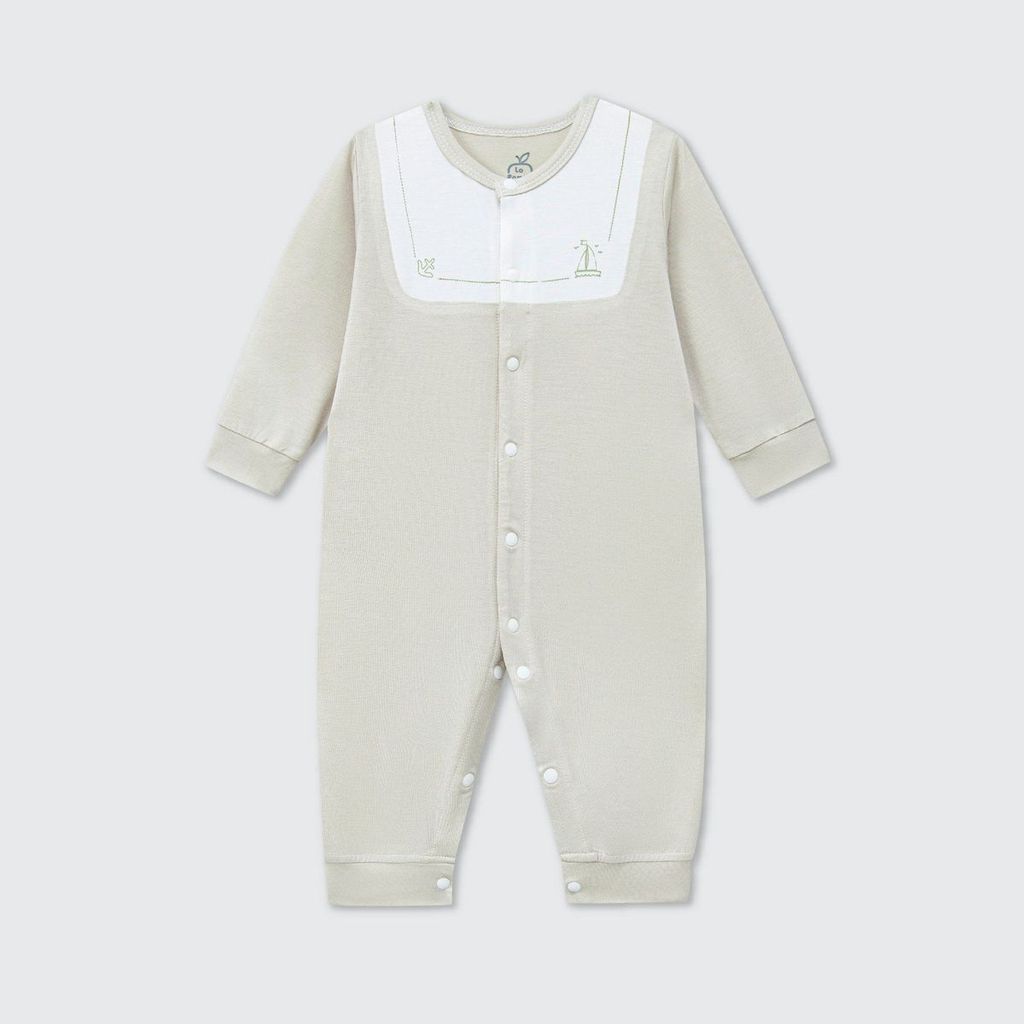 Lapom Body dài tay La Pomme phối cổ ngọt ngào - Đồ sơ sinh cho bé trai bé gái